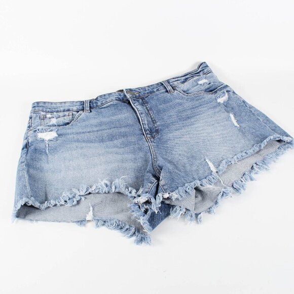 Kut from the Kloth Light Wash High Rise Shorts - 16W - Picture 1 of 9